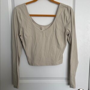 Lululemon Athletica Beige Long Sleeve Top